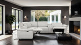 Hieronimus Power Reclining Sectional - Adjustable Headrests & USB Charging in Light Gray Chenille – Gray, view 2