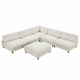 Dagenham Contemporary Modular Sectional Sofa - Layout C (133.5" x 133.5")