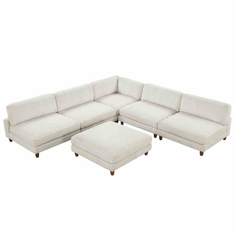 Dagenham Contemporary Modular Sectional Sofa - Layout C (133.5" x 133.5")