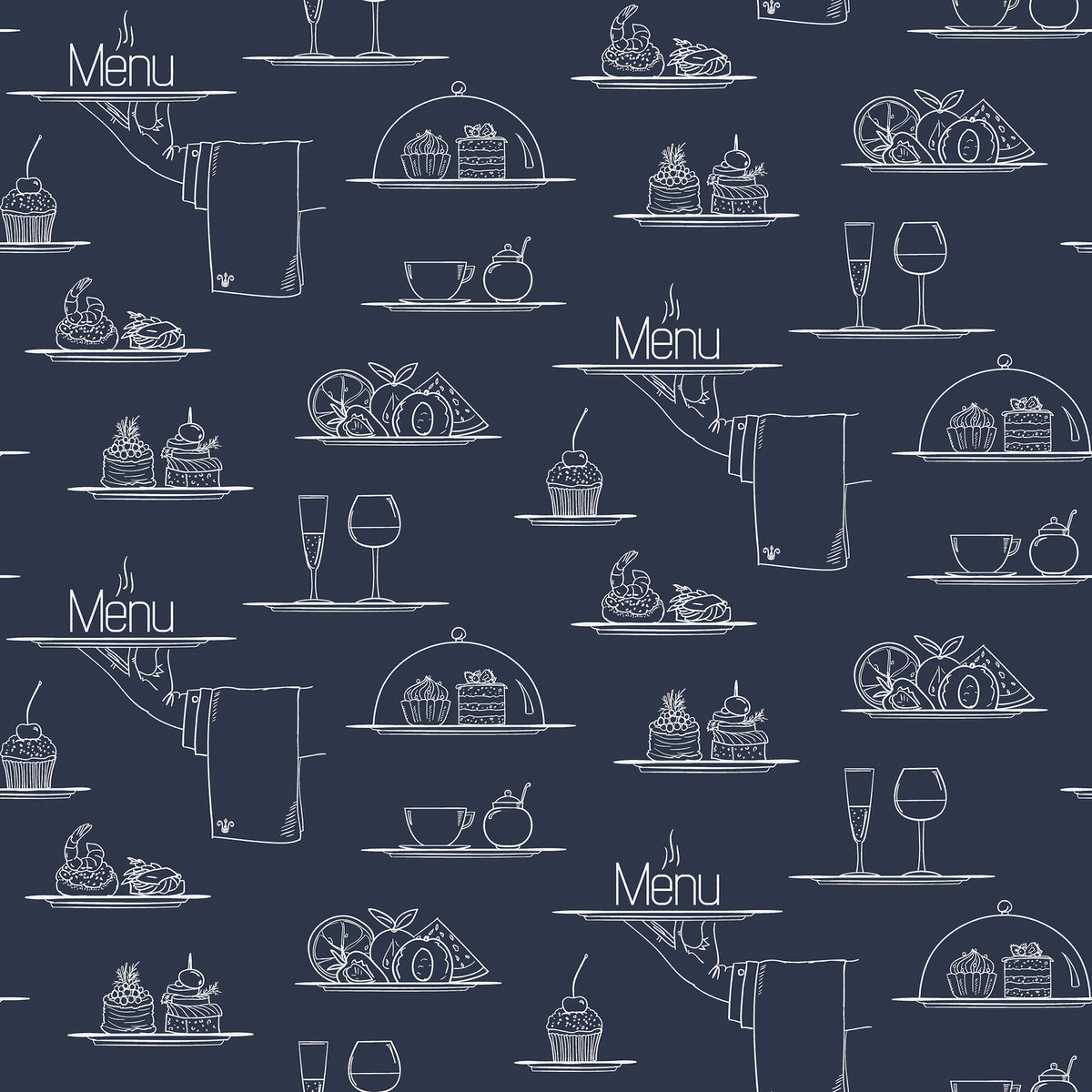 Galerie Just Kitchens Chalkboard Menu Wallpaper