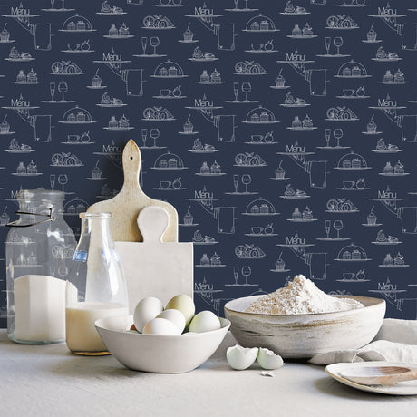 Galerie Just Kitchens Chalkboard Menu Wallpaper