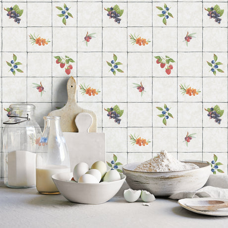 Galerie Just Kitchens Fruit Tile Wallpaper