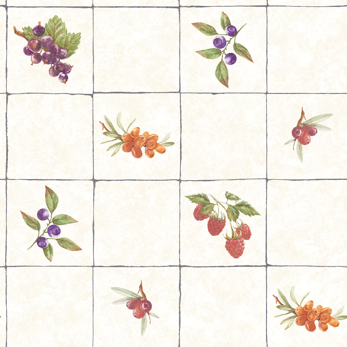 Galerie Just Kitchens Fruit Tile Wallpaper