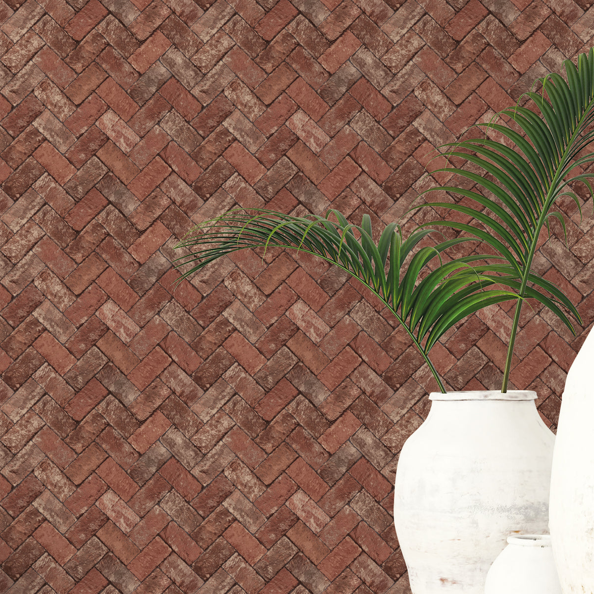 Galerie Just Kitchens Herringbone Brick Wallpaper