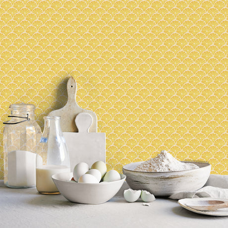 Galerie Just Kitchens Lemon Scallop Wallpaper