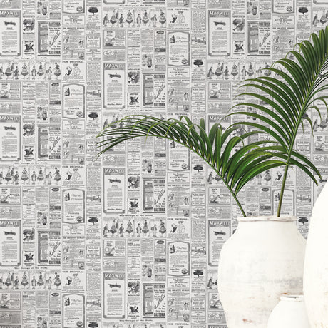 Galerie Just Kitchens Newspaper Wallpaper