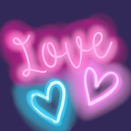 Galerie Kids and Teens Neon Love Wall Mural