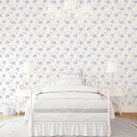 Galerie Palazzo 2 Turquoise Floral Wallpaper