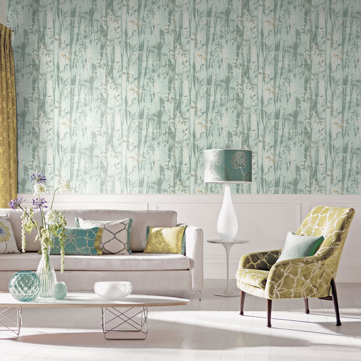 Galerie Atmosphere Batik Leaves Wallpaper