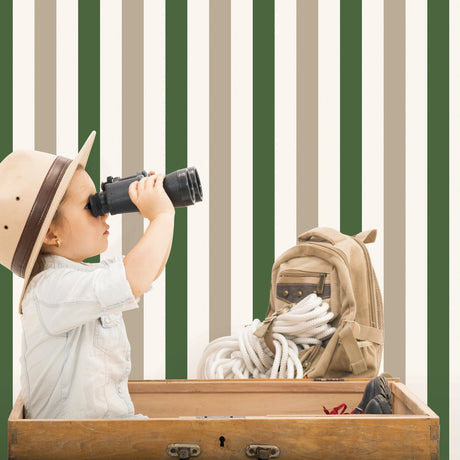 Galerie Kids and Teens 2 color Awning Stripe Wallpaper