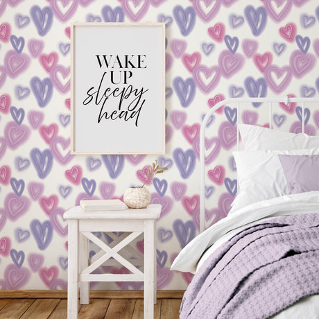 Galerie Kids and Teens Neon Hearts Wallpaper