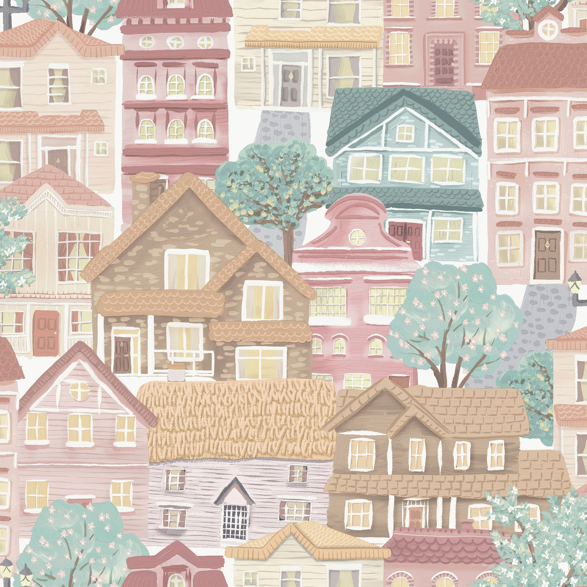 Galerie Kids and Teens Whimsical Houses Wallpaper