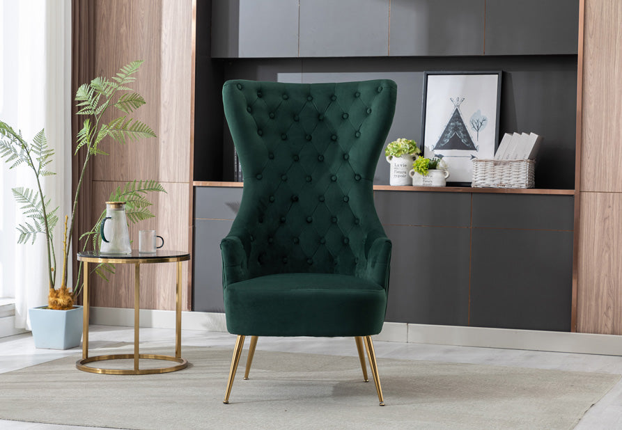 Plush seat cushion of the gray velvet Destiny armchair
