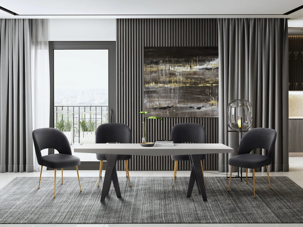 Swell Light Grey Velvet Chair