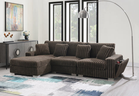 Side Profile of L-Shape Sectional with Chaise Lounge