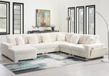U-shaped sectional sofa with matching throw pillows in a contemporary room