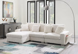 Back View of the Bale Ribbed Velvet Sectional Sofa
