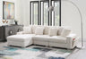 Back View of the Bale Ribbed Velvet Sectional Sofa