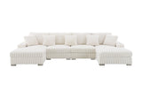 Left-facing L-shape brown velvet sectional sofa with pillows