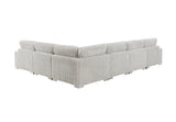 FOAK brand modern brown velvet sectional with throw pillows