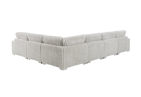 FOAK brand modern brown velvet sectional with throw pillows
