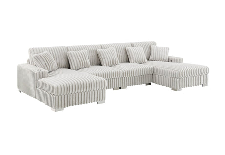 Sectional sofa with matching brown velvet accent pillows