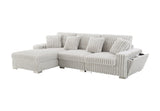 Complete Seating Arrangement of the Bale Ribbed Velvet Sectional