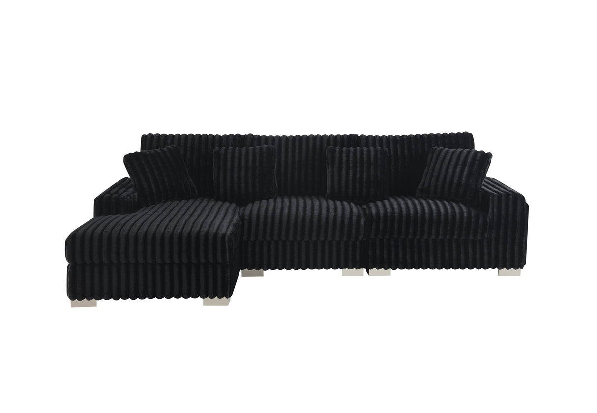 Sleek Metallic Base Detail of the Bale Living Room Sectional