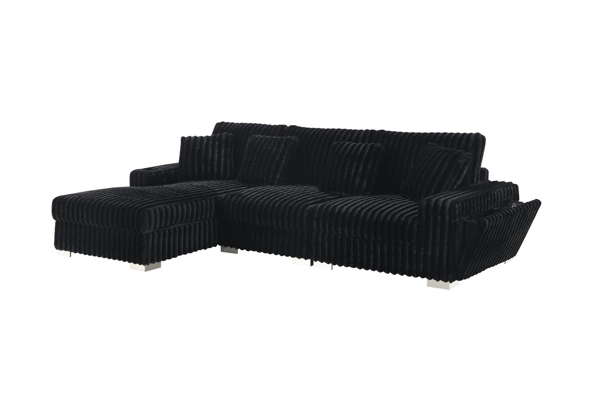 Plush Deep Seating Cushions on the Ribbed Velvet Sofa