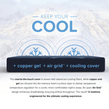 10” ActiveAlign Reactive Copper Medium-Firm Cooling Foam Mattress