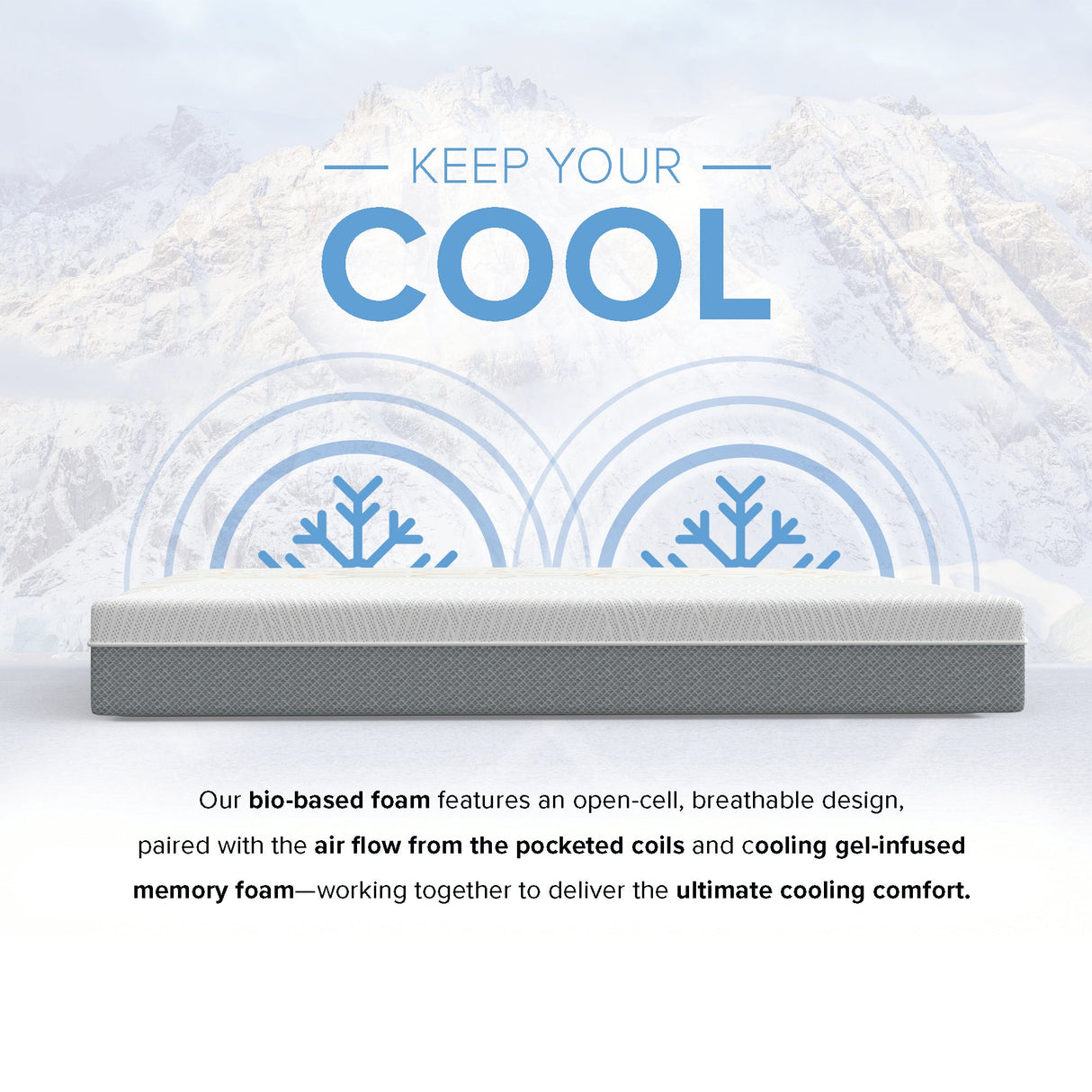 10" EcoCore Hybrid Premium Mattress - Medium Firm Support & Cooling