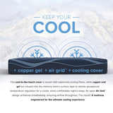12” ActiveAlign Reactive Copper Zoned Medium Mattress - South Bay