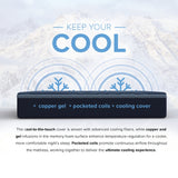 14" ActiveAlign Reactive Copper Zoned Hybrid Mattress | Medium-Soft