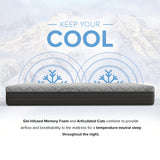 10-Inch Essentials Comfort Reactive Medium Mattress - Cooling Gel Foam