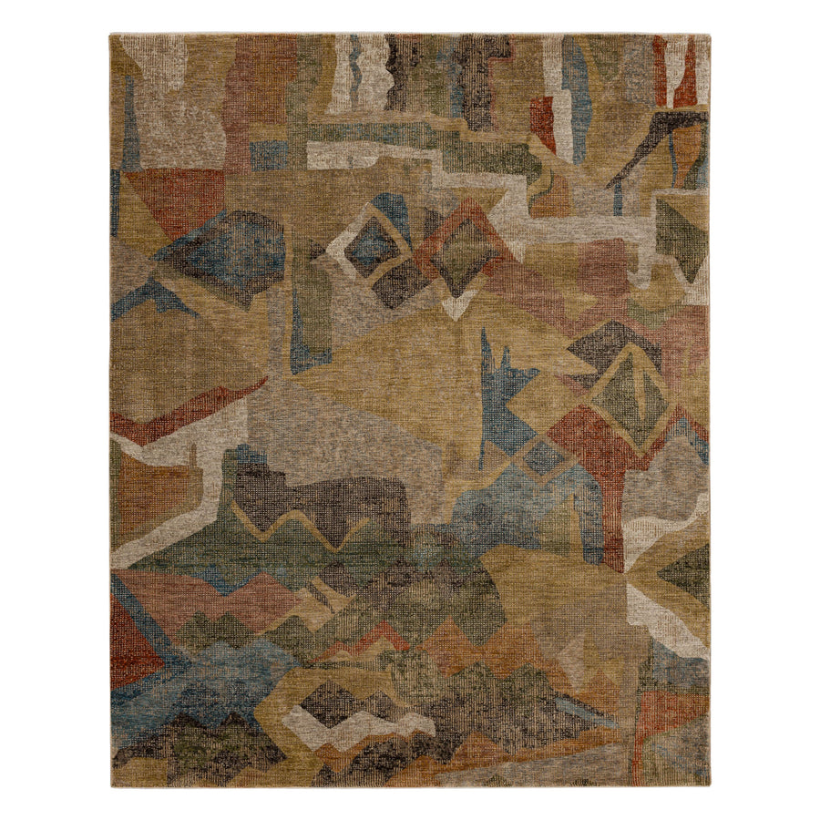 Karastan Liora Karna Multi Transitional Area Rug - Machine Woven Polyester, Made in Turkey