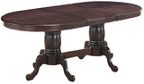 Lakewood 7 Piece Traditional Cherry Dining Set with Pedestal Table and 6 Padded Chairs