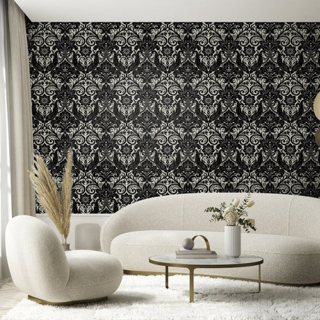 Galerie Off The Wall Damask Sauvage Wallpaper