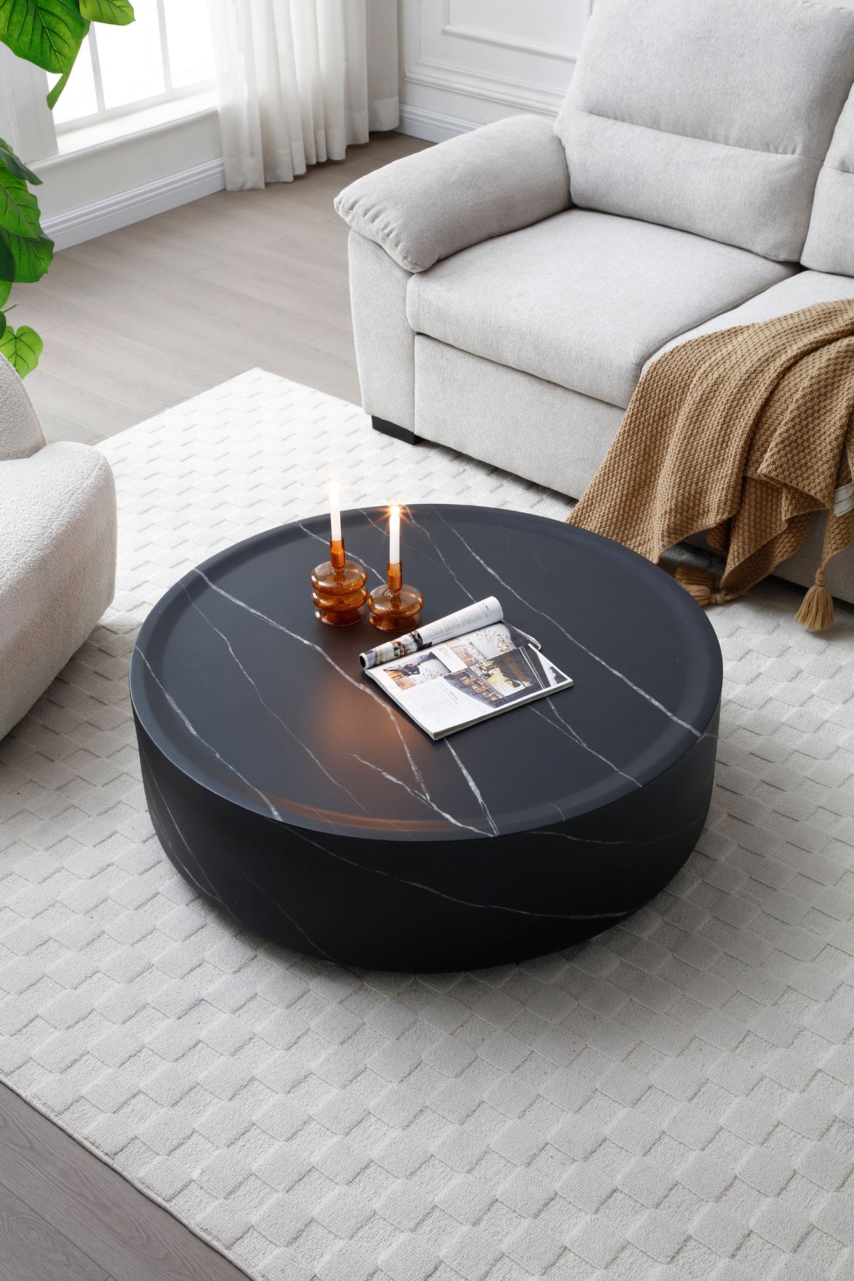 6155 Round Drum Coffee Table