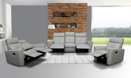 8501 Italian Leather Reclining Sofa, Loveseat & Chair