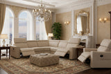 6021 Reclining Leather Sectional & Armchair