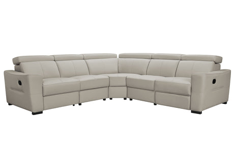6021 Reclining Leather Sectional & Armchair