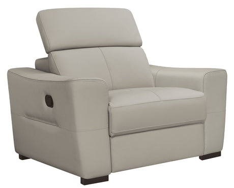 6021 Reclining Leather Sectional & Armchair