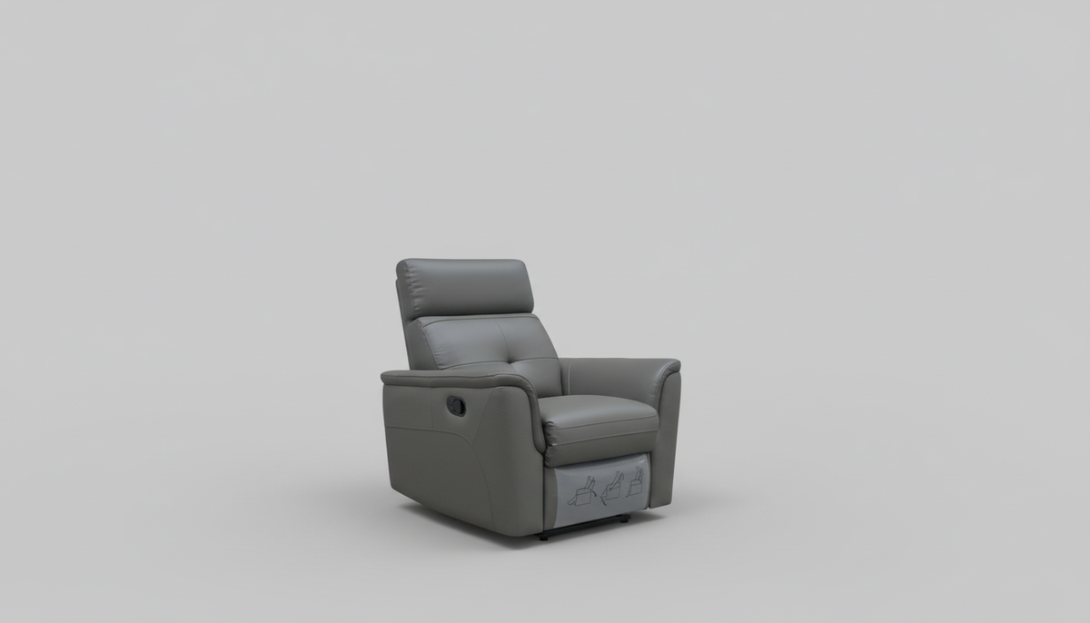 8501 Italian Leather Reclining Sofa, Loveseat & Chair