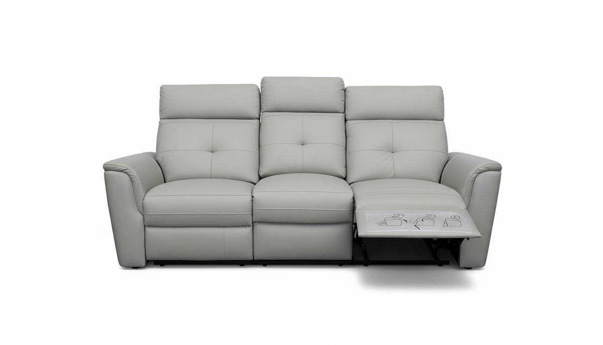 8501 Italian Leather Reclining Sofa, Loveseat & Chair