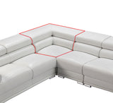2119 Modular Leather Sectional with Adjustable Headrests
