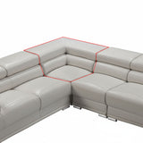 2119 Modular Leather Sectional with Adjustable Headrests