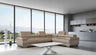 2119 Modular Leather Sectional with Adjustable Headrests