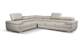 2119 Modular Leather Sectional with Adjustable Headrests