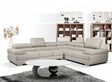 2119 Modular Leather Sectional with Adjustable Headrests