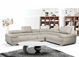 2119 Modular Leather Sectional with Adjustable Headrests